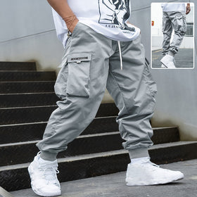 “Men’s Multi-Pocket Cargo Pants – Casual Hip-Hop Streetwear Trousers”